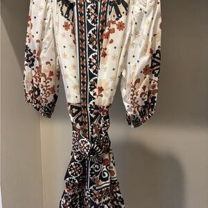 FARM Rio Multicolor Long Sleeve Dress
